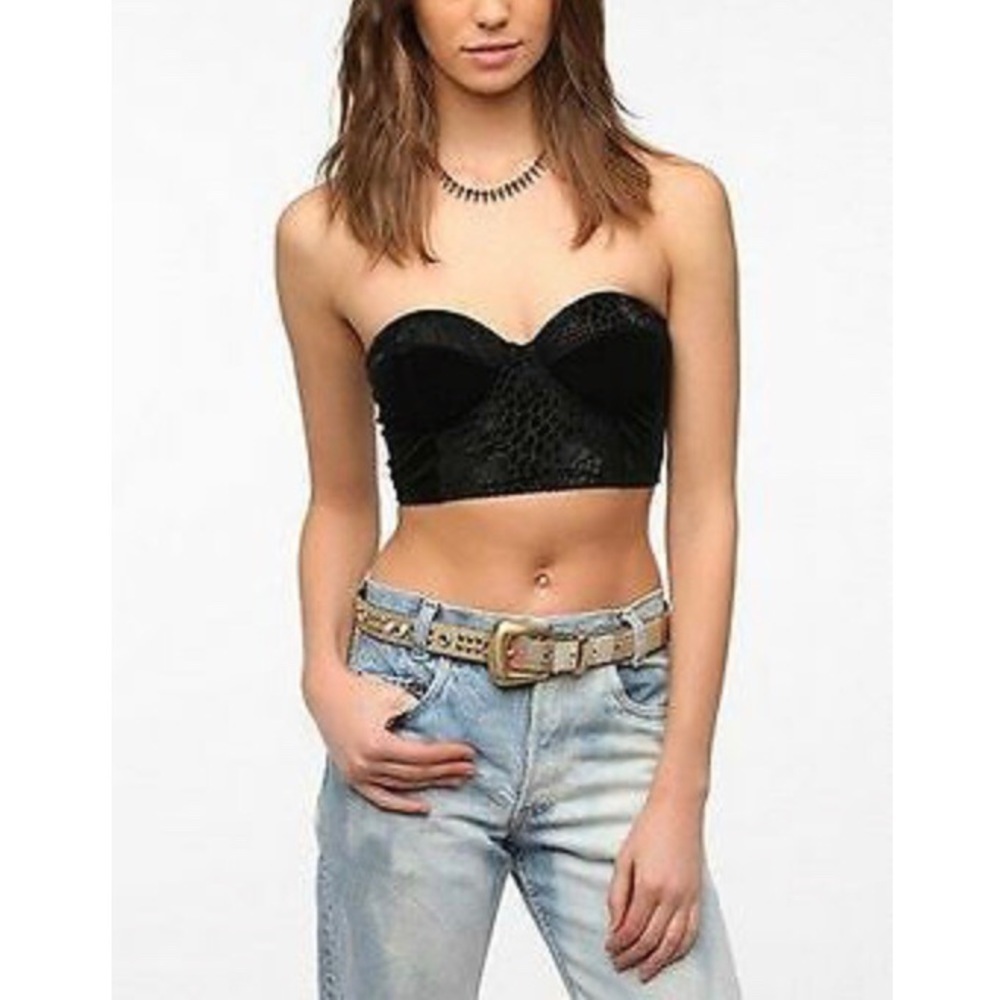Urban outfitters velvet bustier